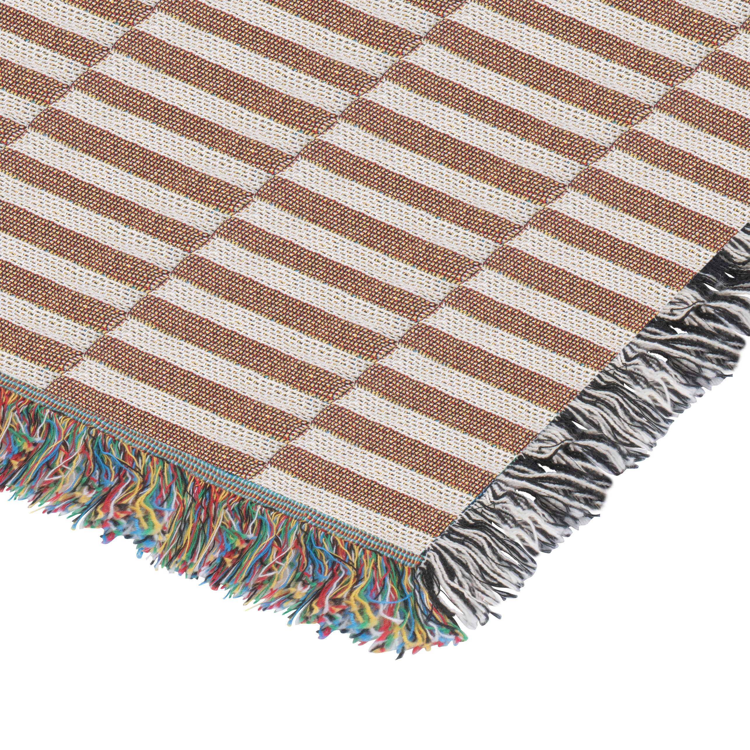 Offset Stripes Woven Blanket