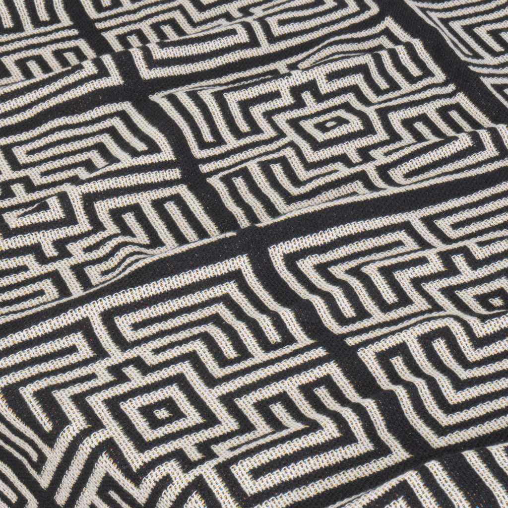 Labyrinth Square Woven Blanket