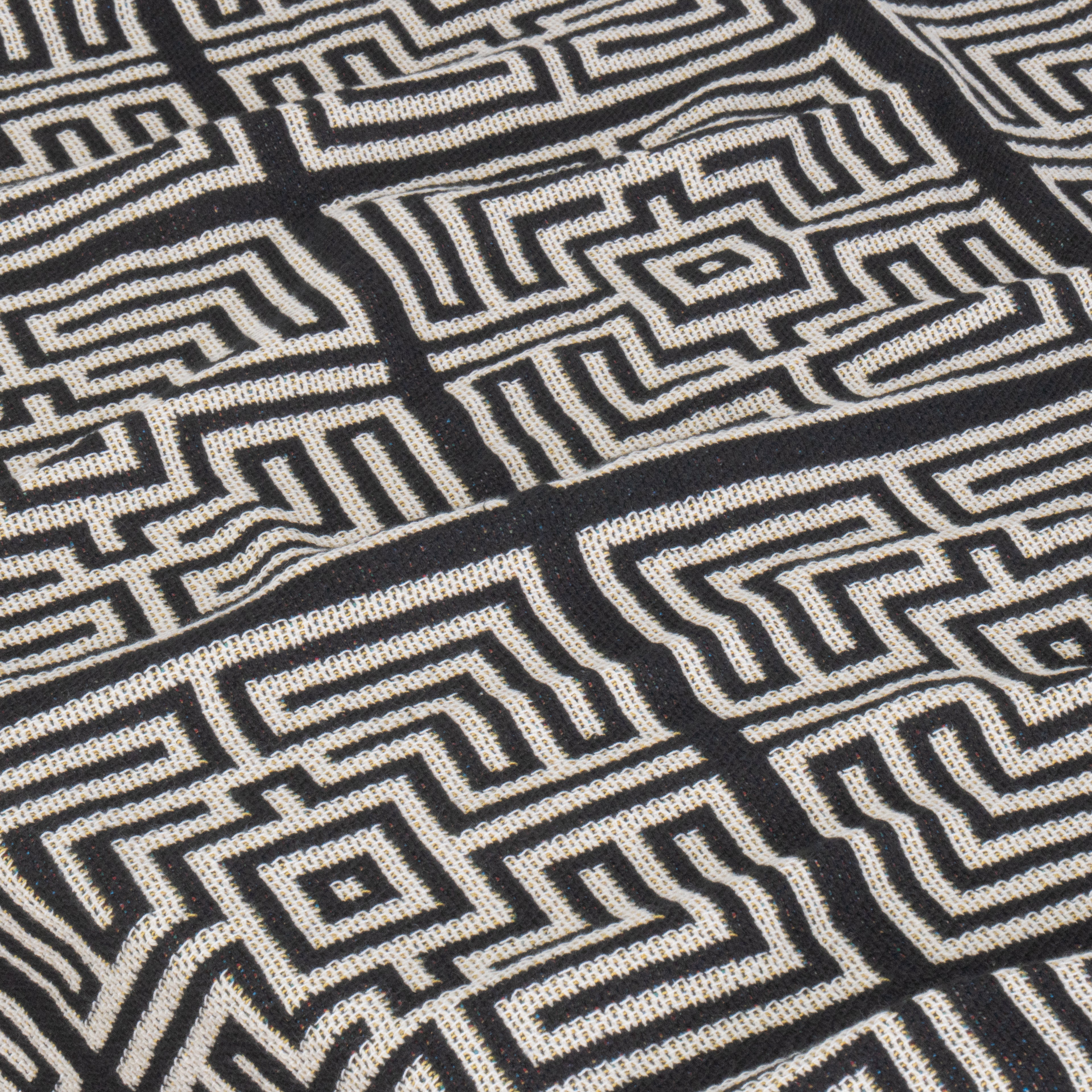 Labyrinth Square Woven Blanket
