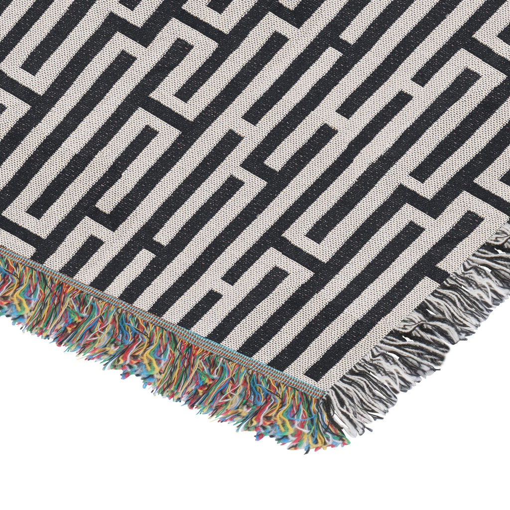 Linear Maze Woven Blanket