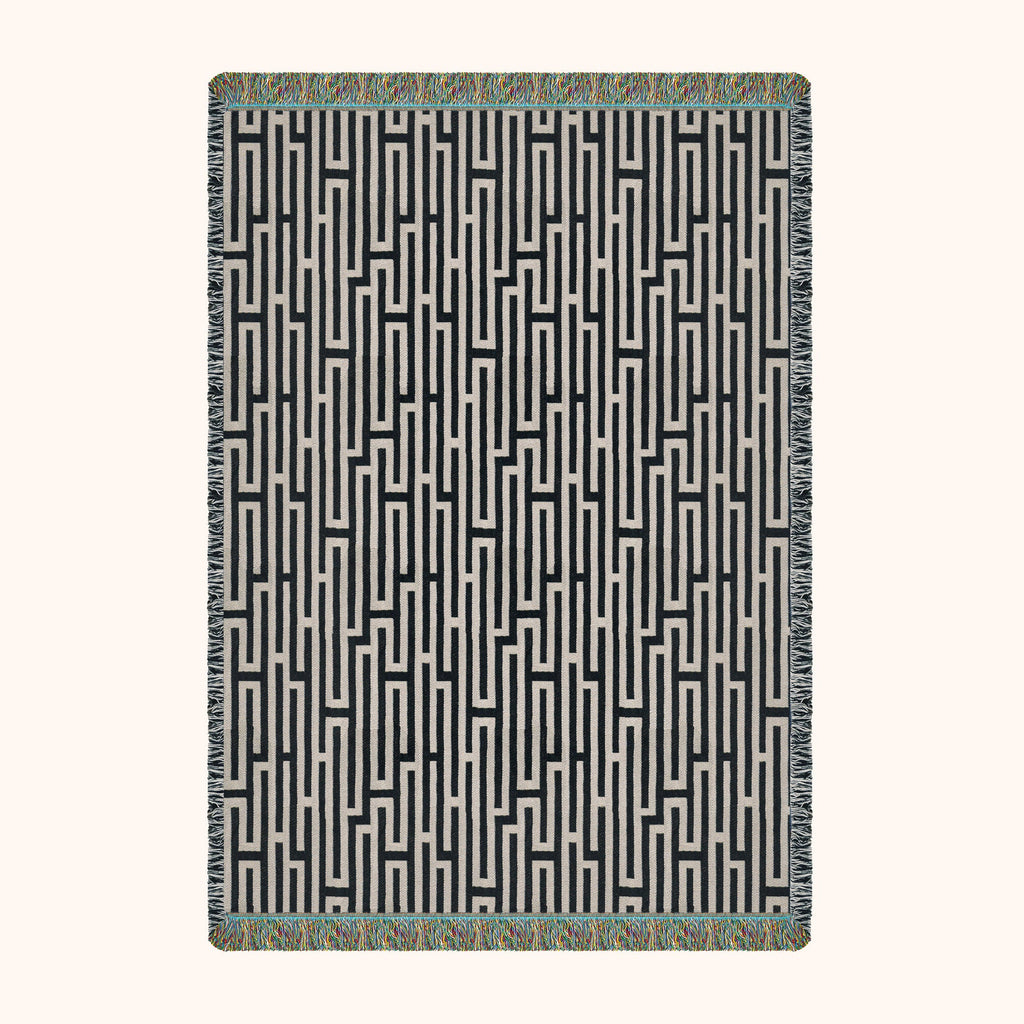 Linear Maze Woven Blanket