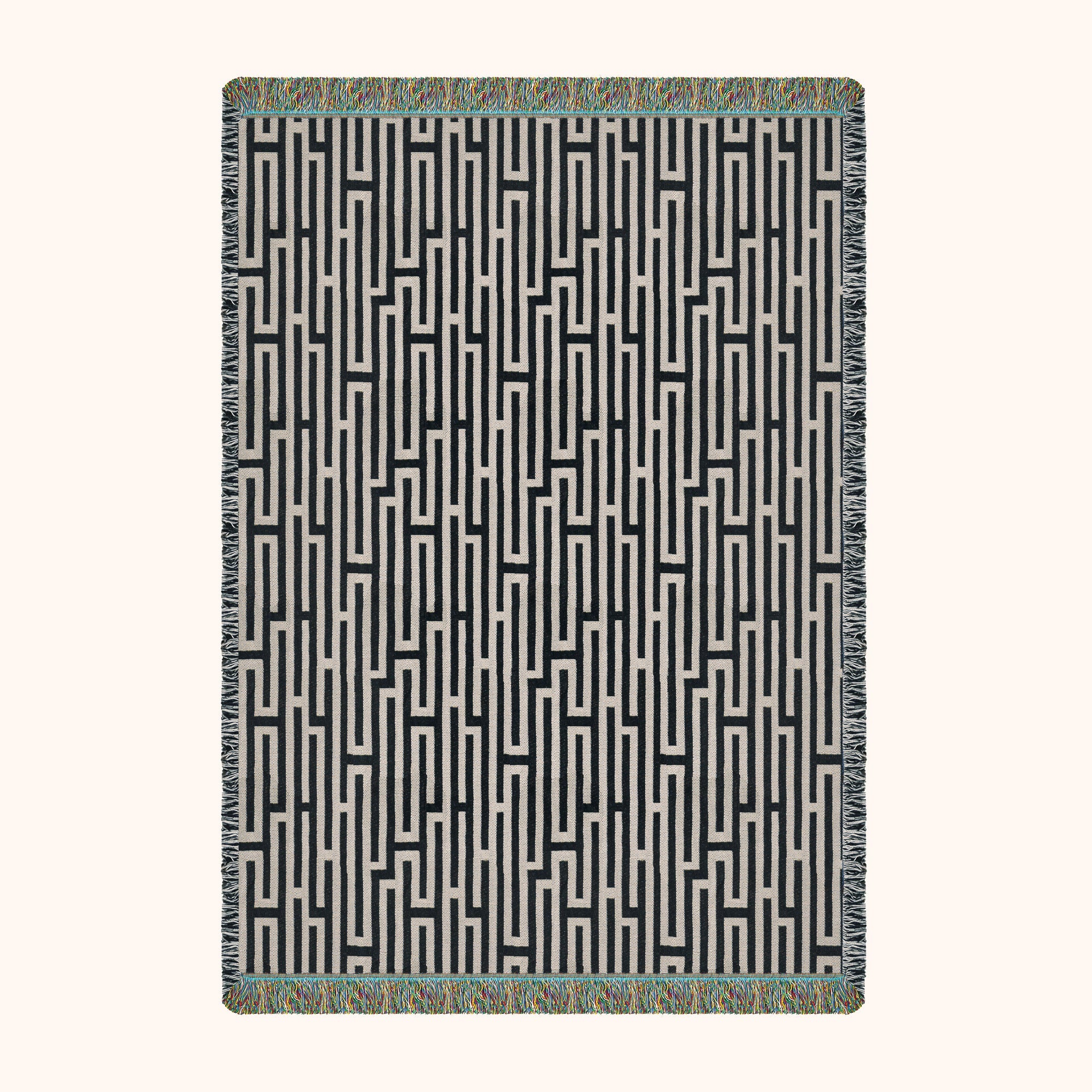 Linear Maze Woven Blanket