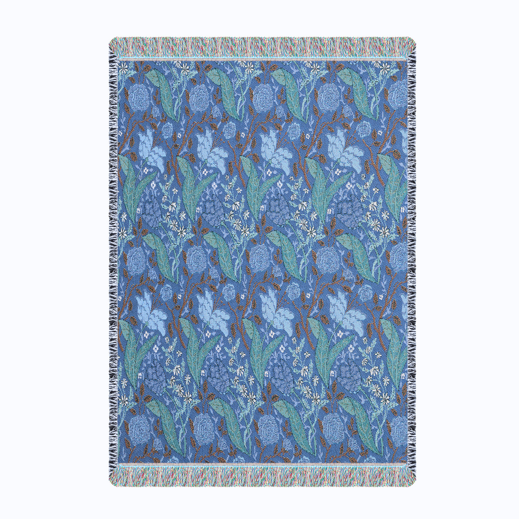Midnight Country Meadow Woven Blanket