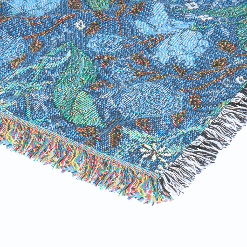 Midnight Country Meadow Woven Blanket